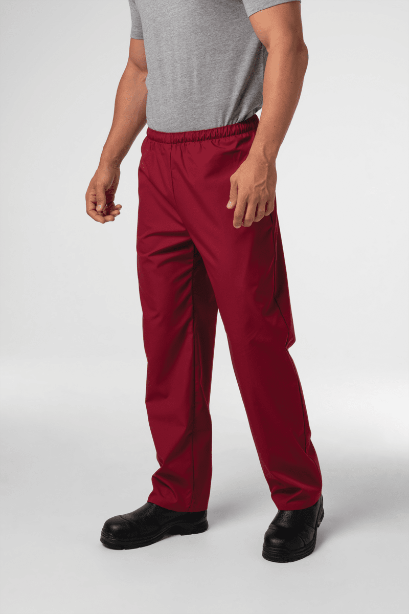 Food Unisex Pant With Pockets - burgundy